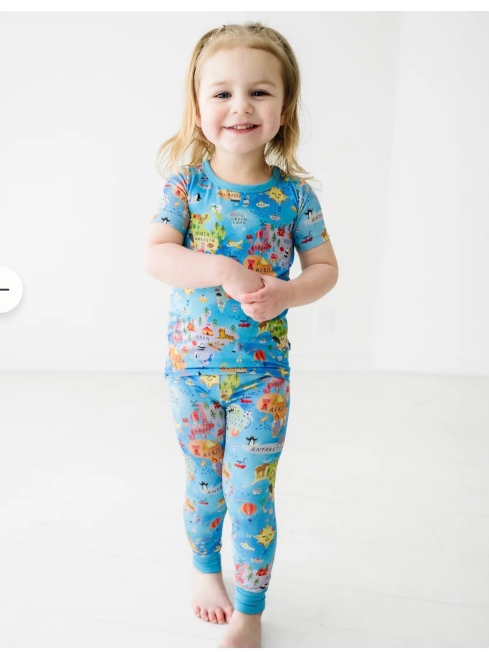 Little Sleepies Around the World Pajama Pants Modal Bamboo Jogger Stretch